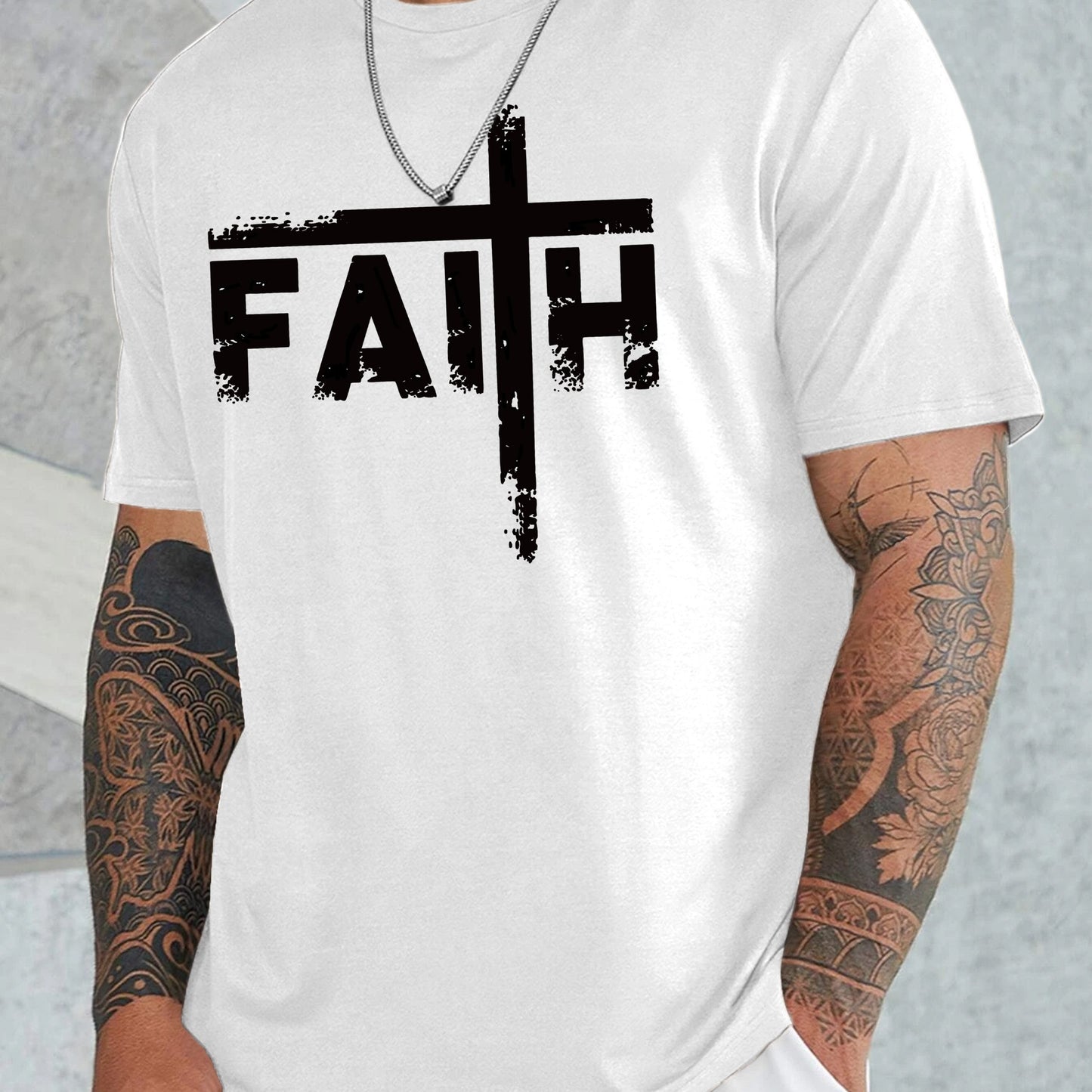 Plus Size Men's FAITH Casual T-Shirt