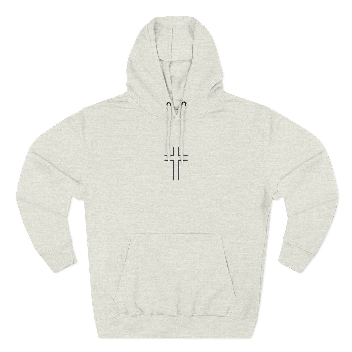 Minimalist | Unisex Fleece Hoodie with Cross Design
