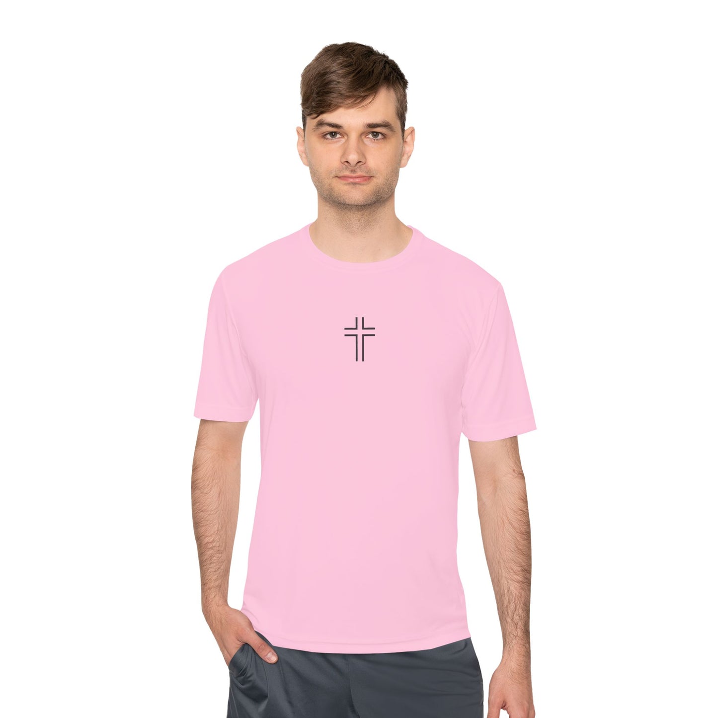 Minimalist | Unisex Moisture Wicking Tee with Cross Design