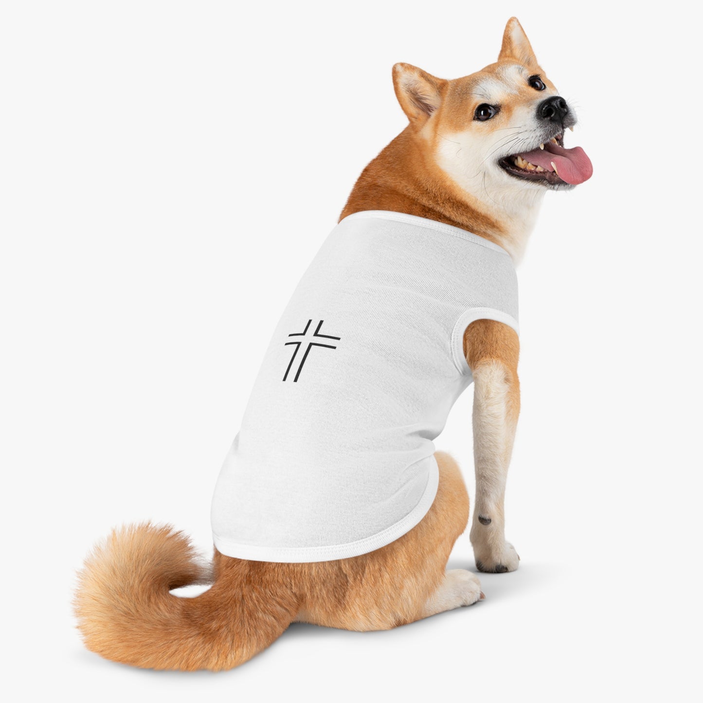 Minimalist | Pet Tank Top with Cross Design