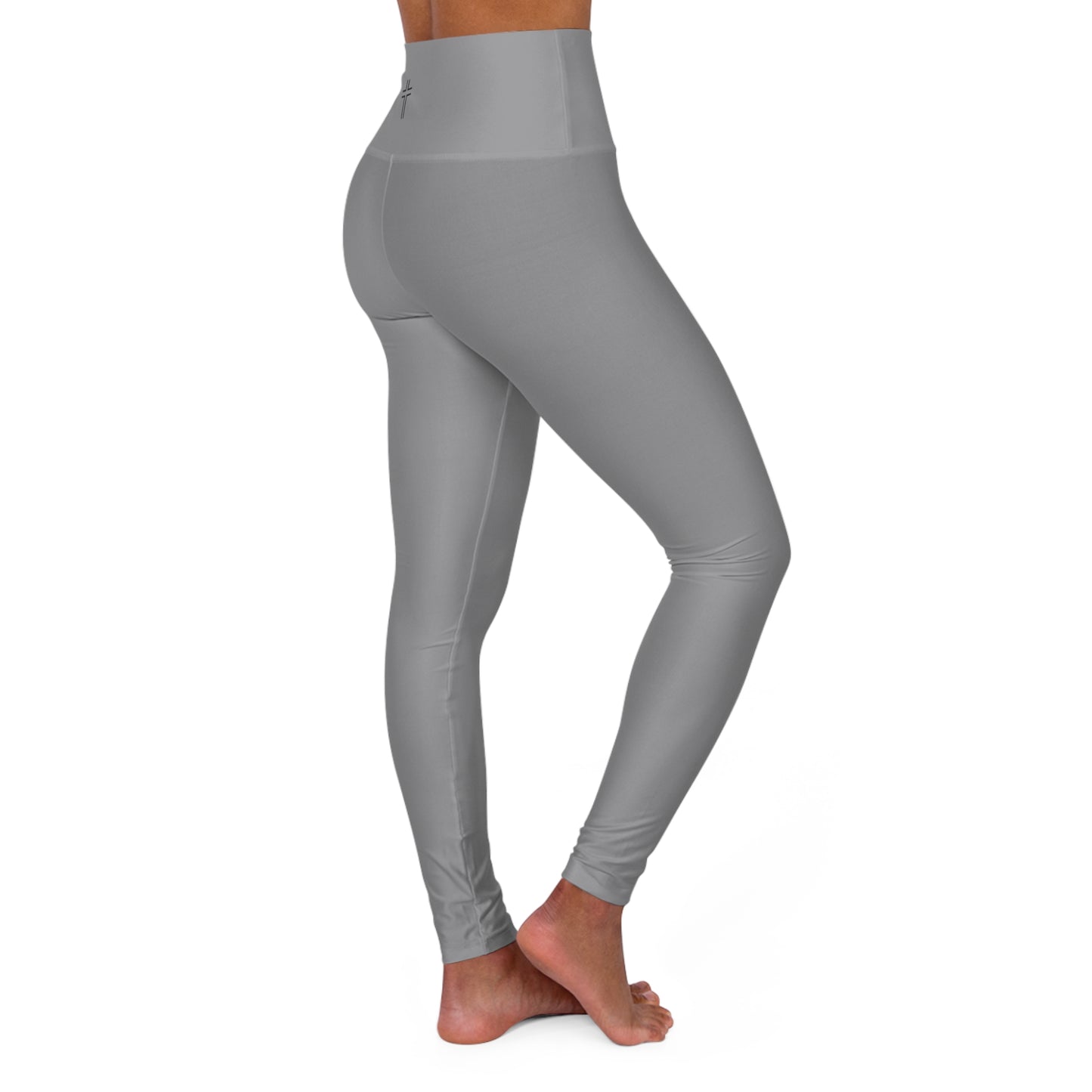 Minimalist | Muted High Waisted Fitness Leggings with Cross Design - Perfect for Faith & Fitness