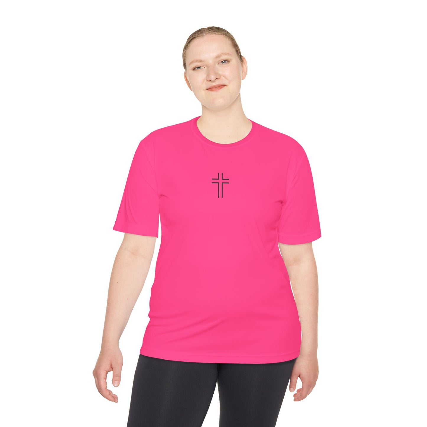 Minimalist | Unisex Moisture Wicking Tee with Cross Design