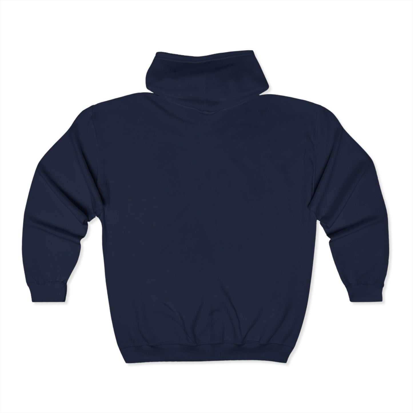Minimalist | Unisex Full Zip Hooded Sweatshirt with Cross Design