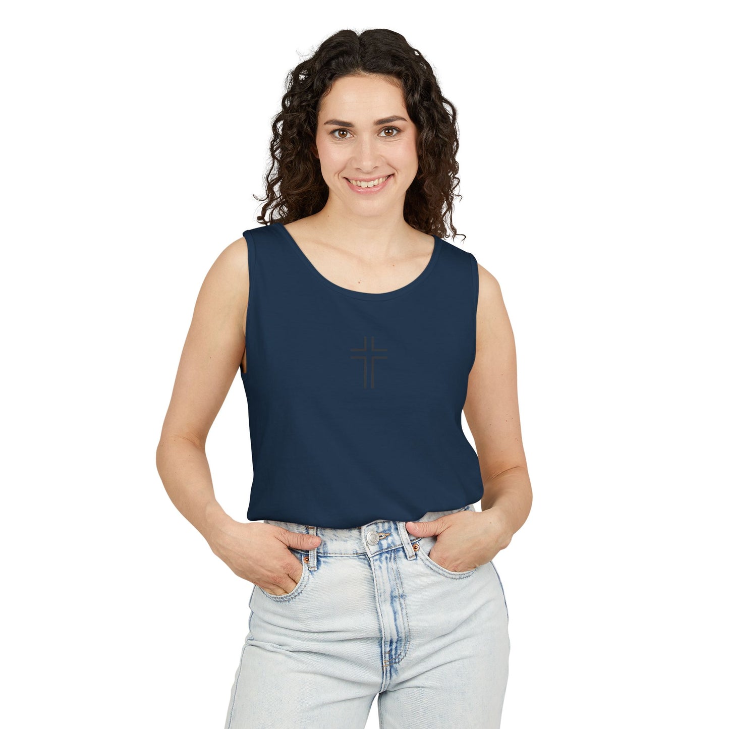 Minimalist | Unisex Cross Design Tank Top