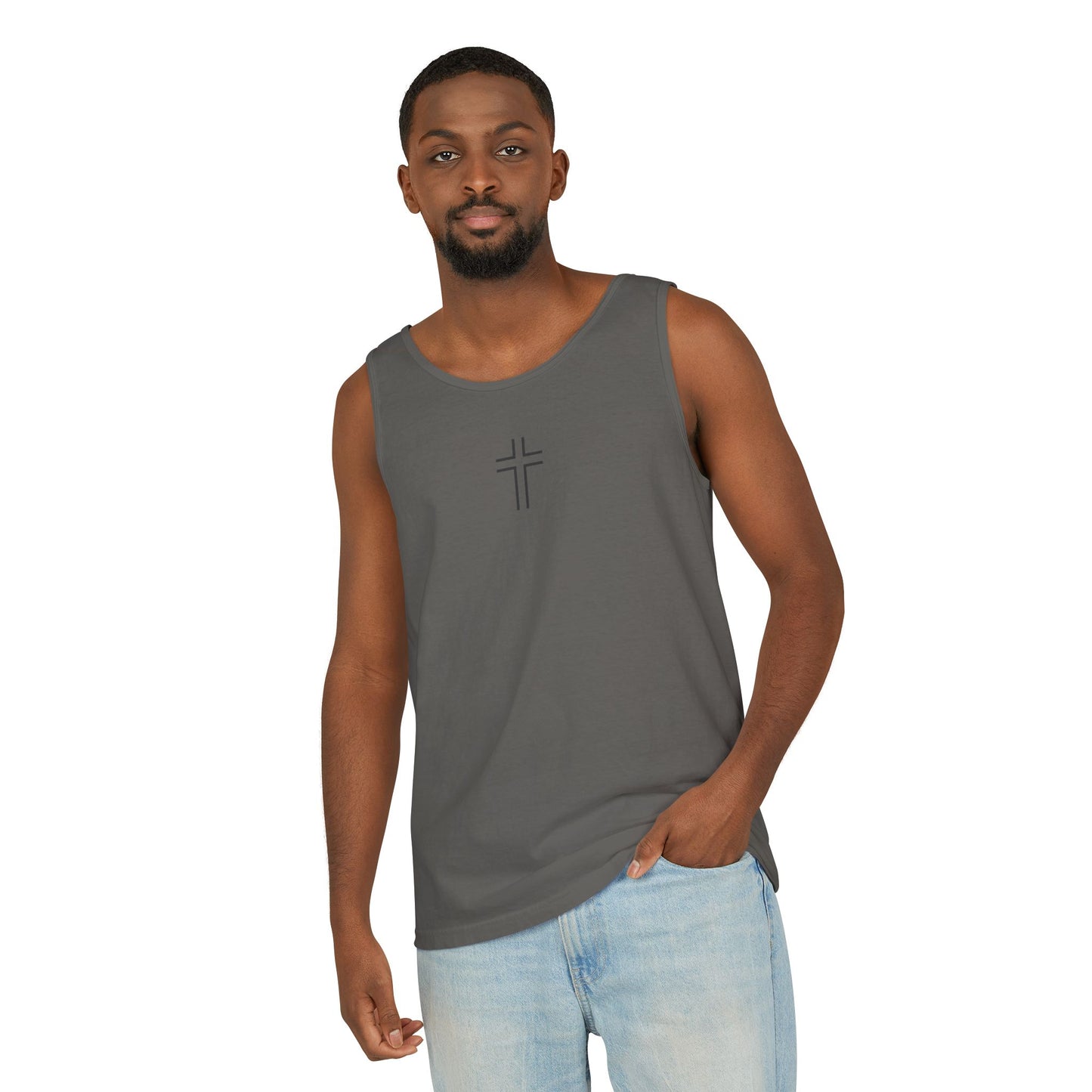 Minimalist | Unisex Cross Design Tank Top