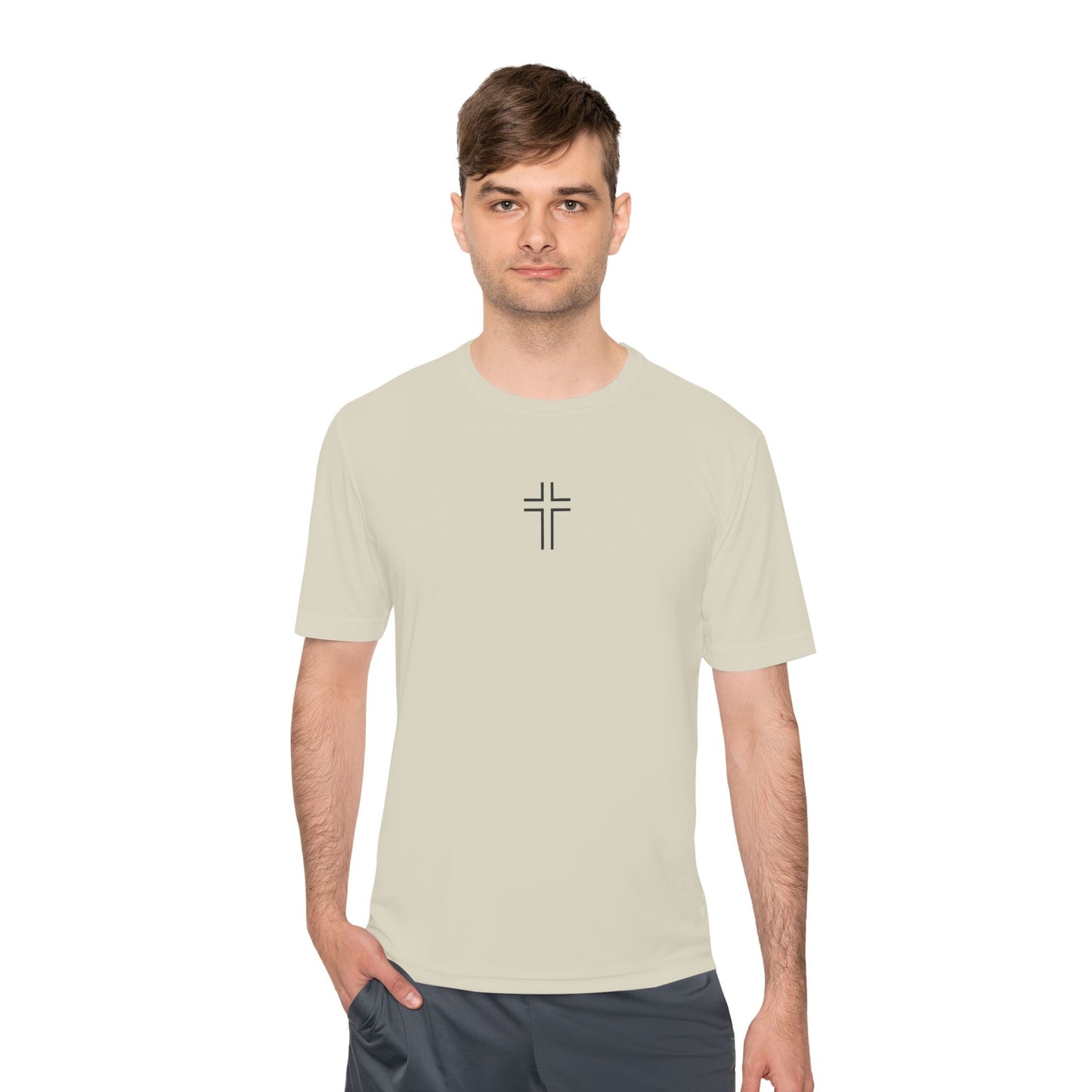 Minimalist | Unisex Moisture Wicking Tee with Cross Design