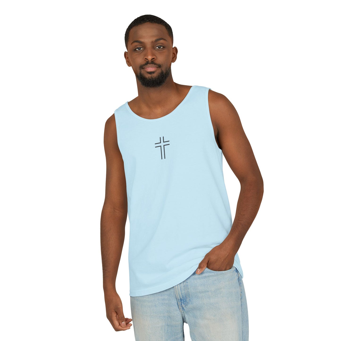 Minimalist | Unisex Cross Design Tank Top