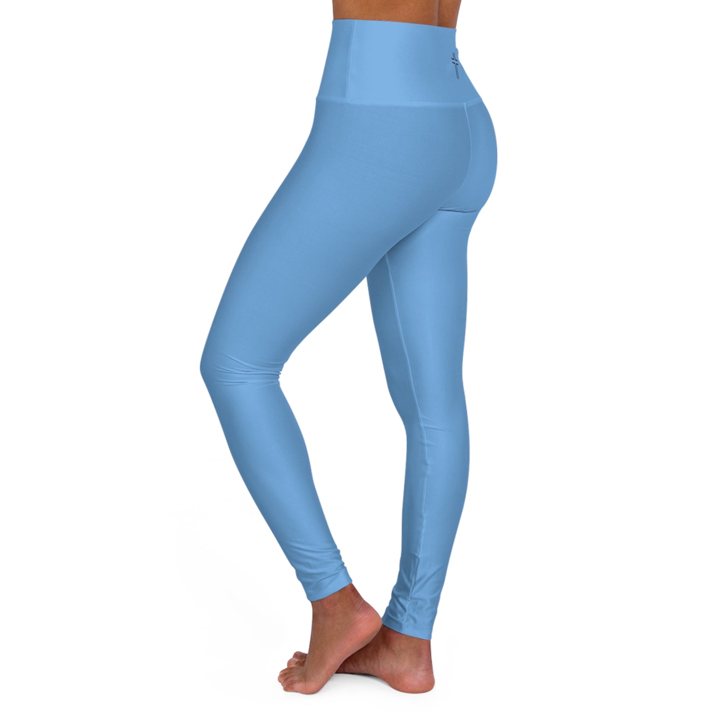 Minimalist | Color High Waisted Fitness Leggings with Cross Design - Perfect for Faith & Fitness