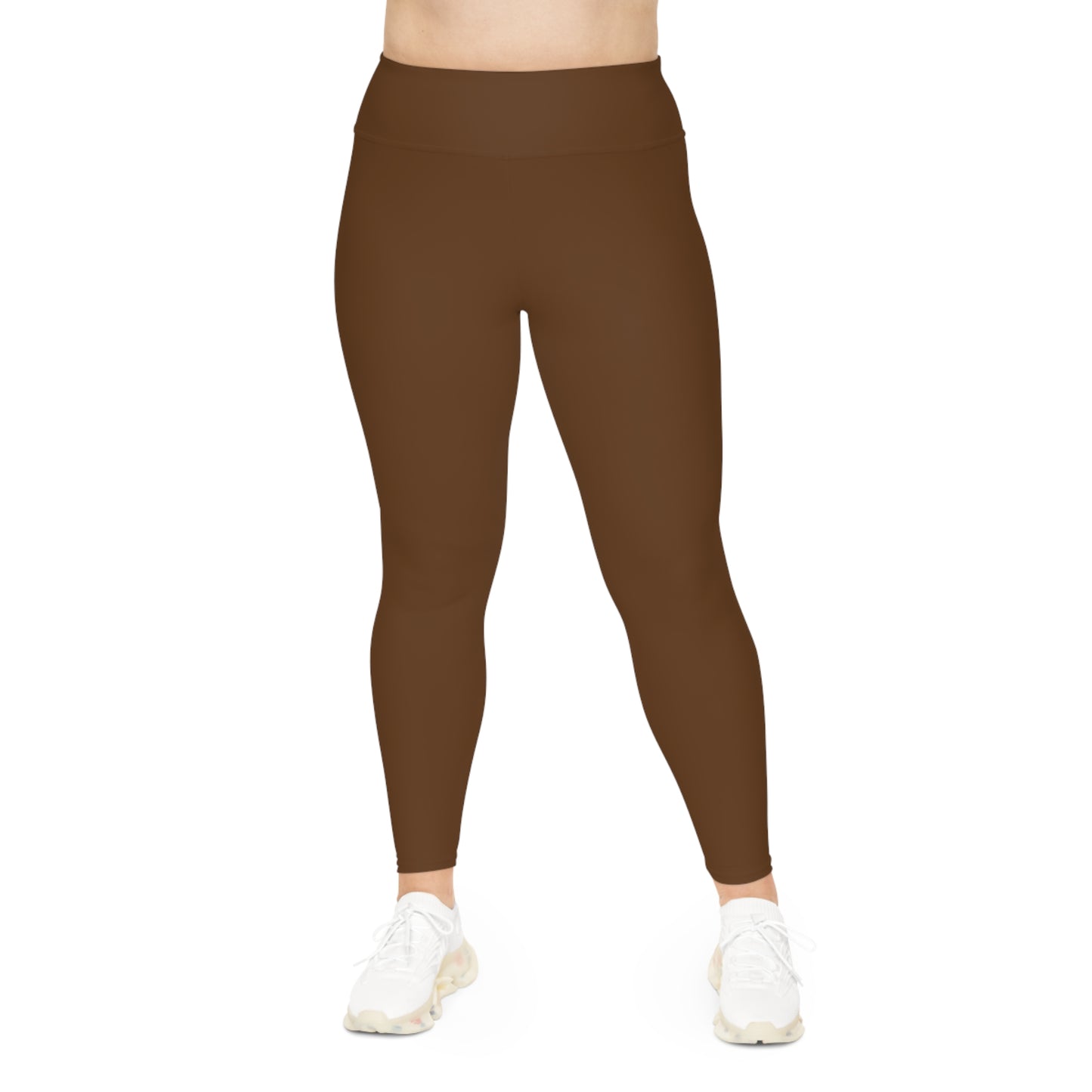 Minimalist | Muted Plus Size High Waisted Fitness Leggings with Cross Design - Perfect for Faith & Fitness