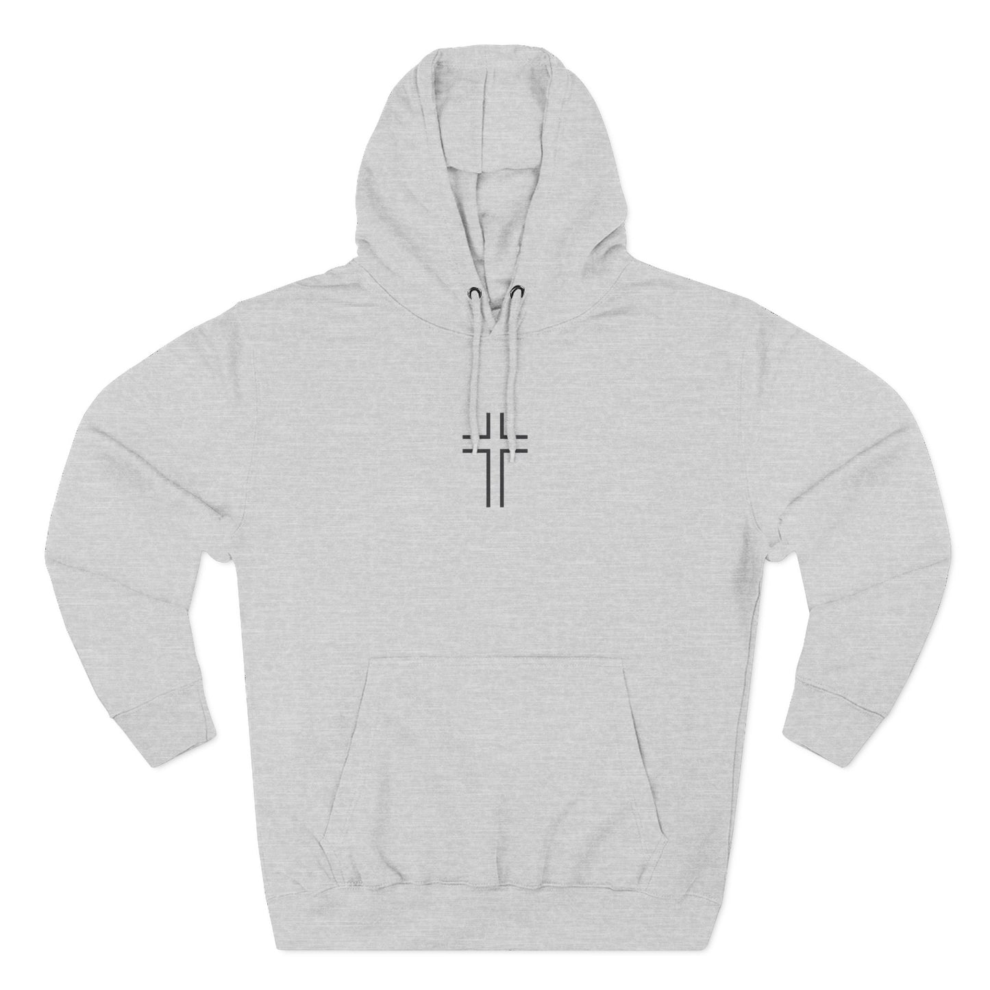 Minimalist | Unisex Fleece Hoodie with Cross Design