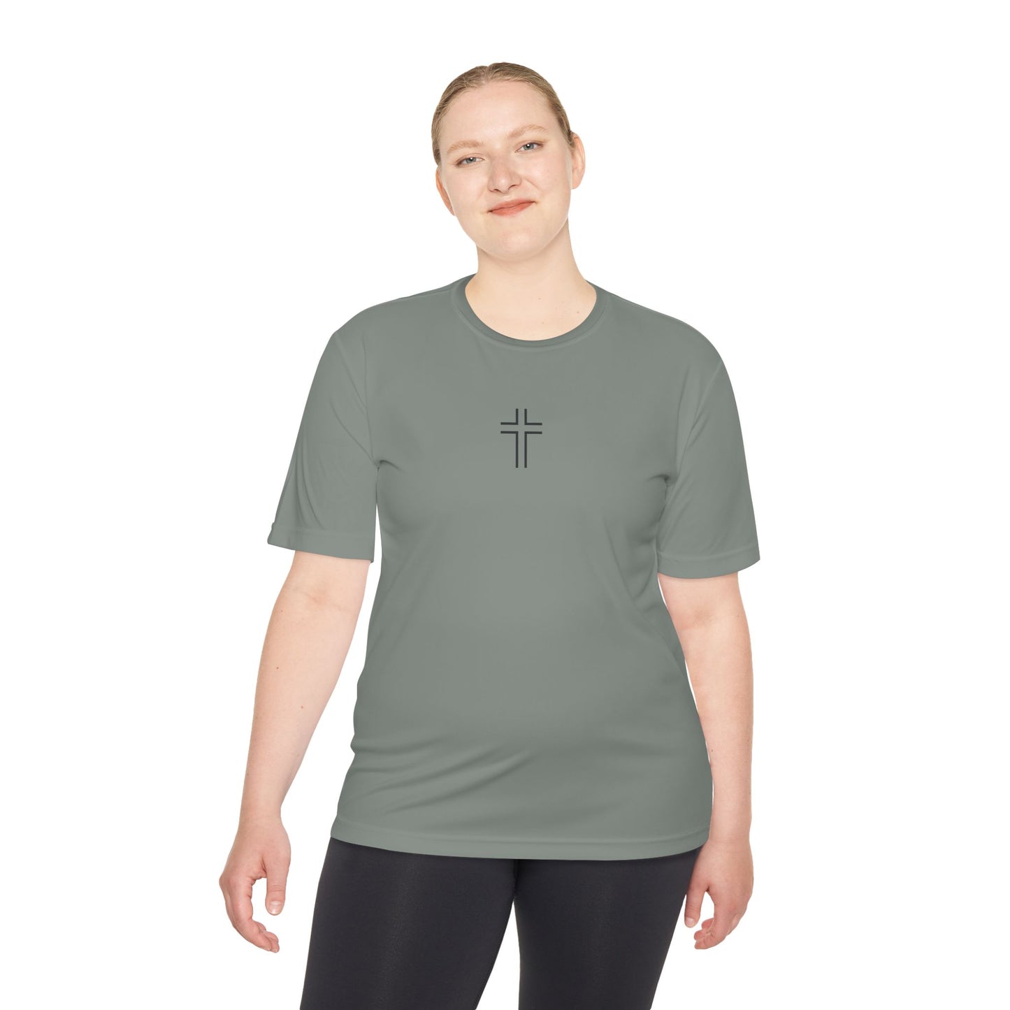 Minimalist | Unisex Moisture Wicking Tee with Cross Design
