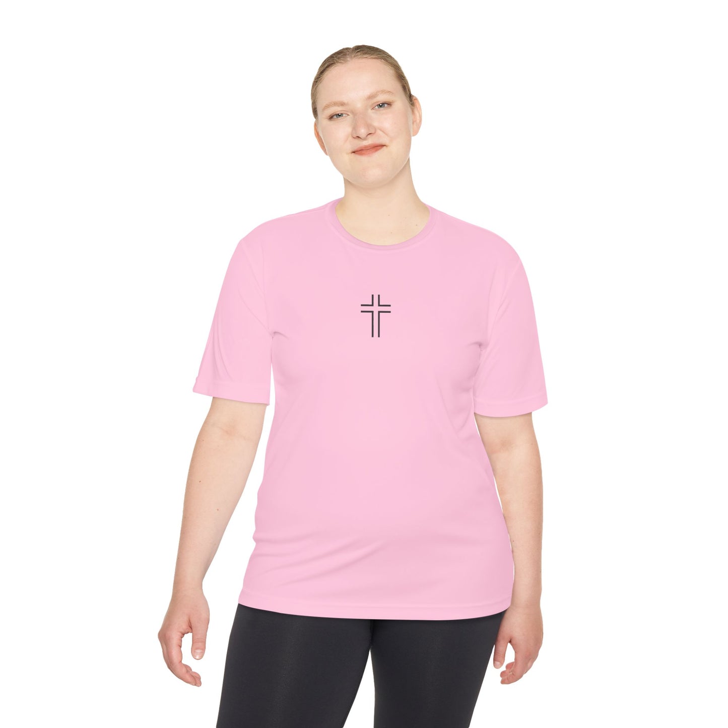 Minimalist | Unisex Moisture Wicking Tee with Cross Design