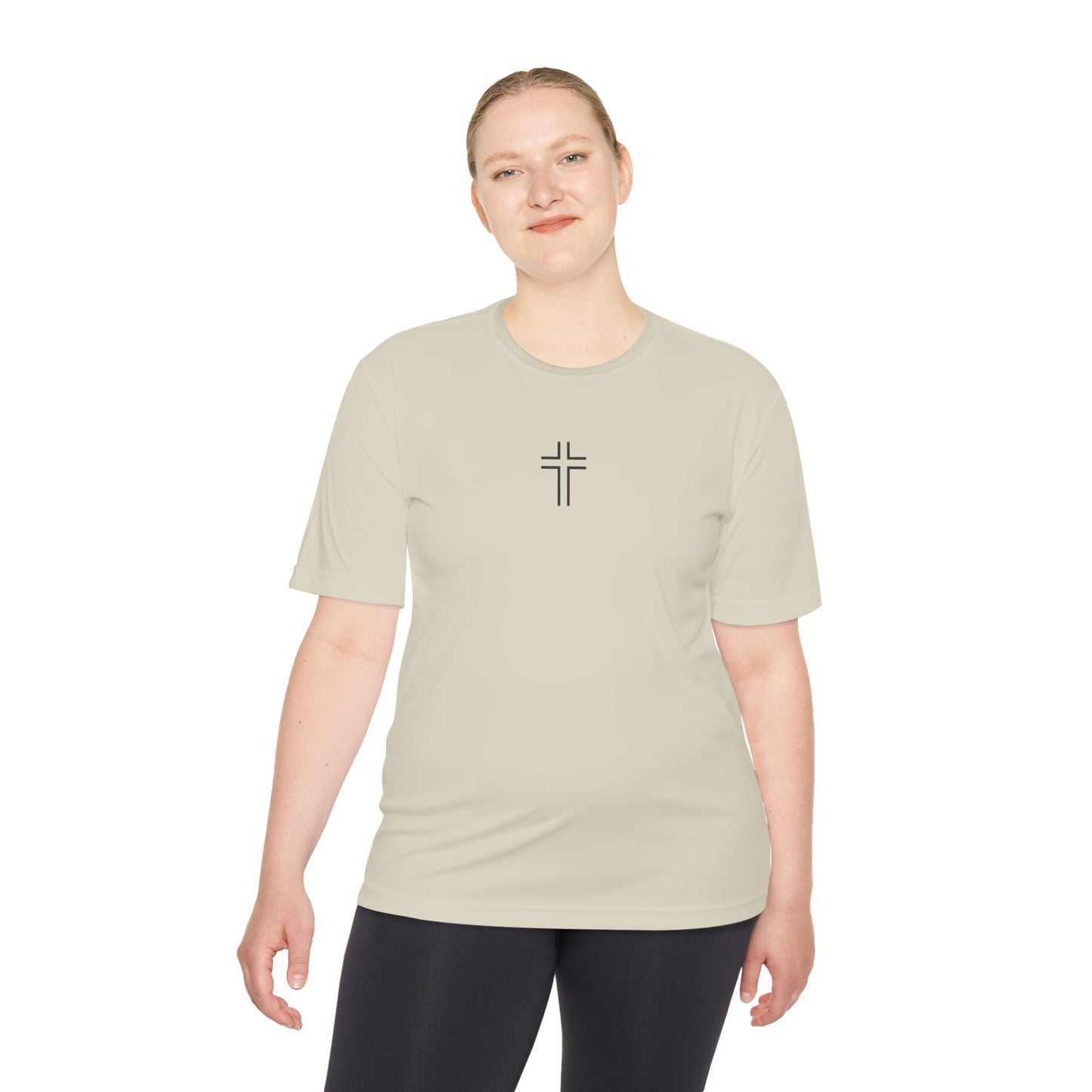 Minimalist | Unisex Moisture Wicking Tee with Cross Design
