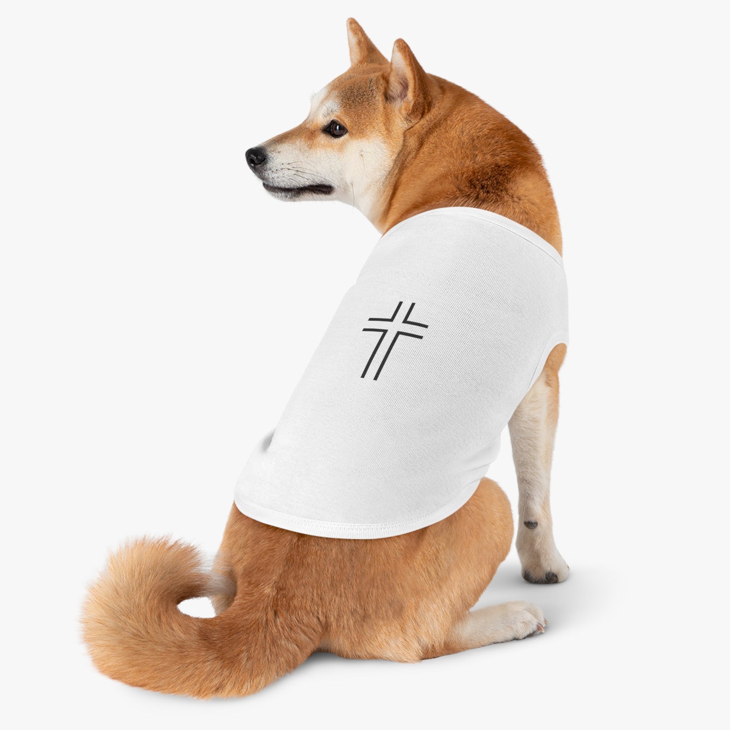 Minimalist | Pet Tank Top with Cross Design