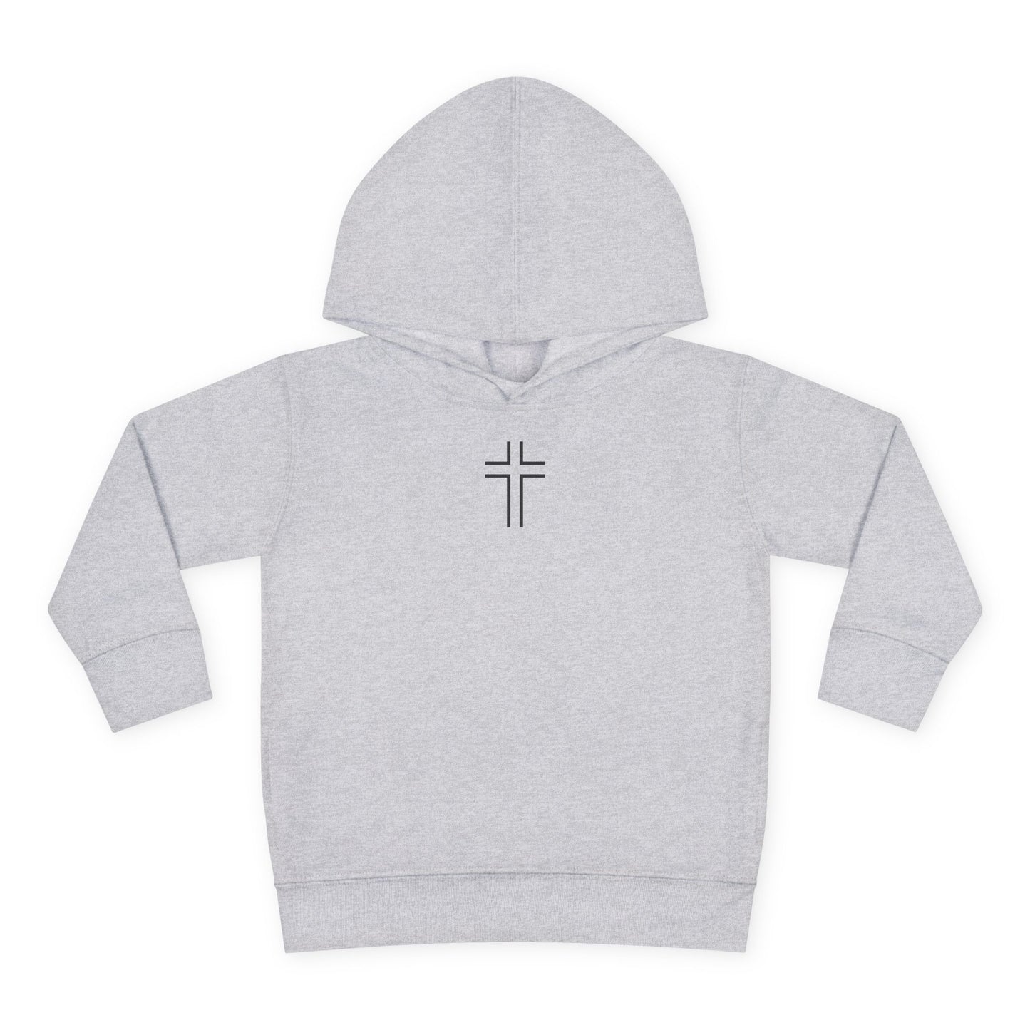 Minimalist | Toddler Fleece Hoodie with Cross Design