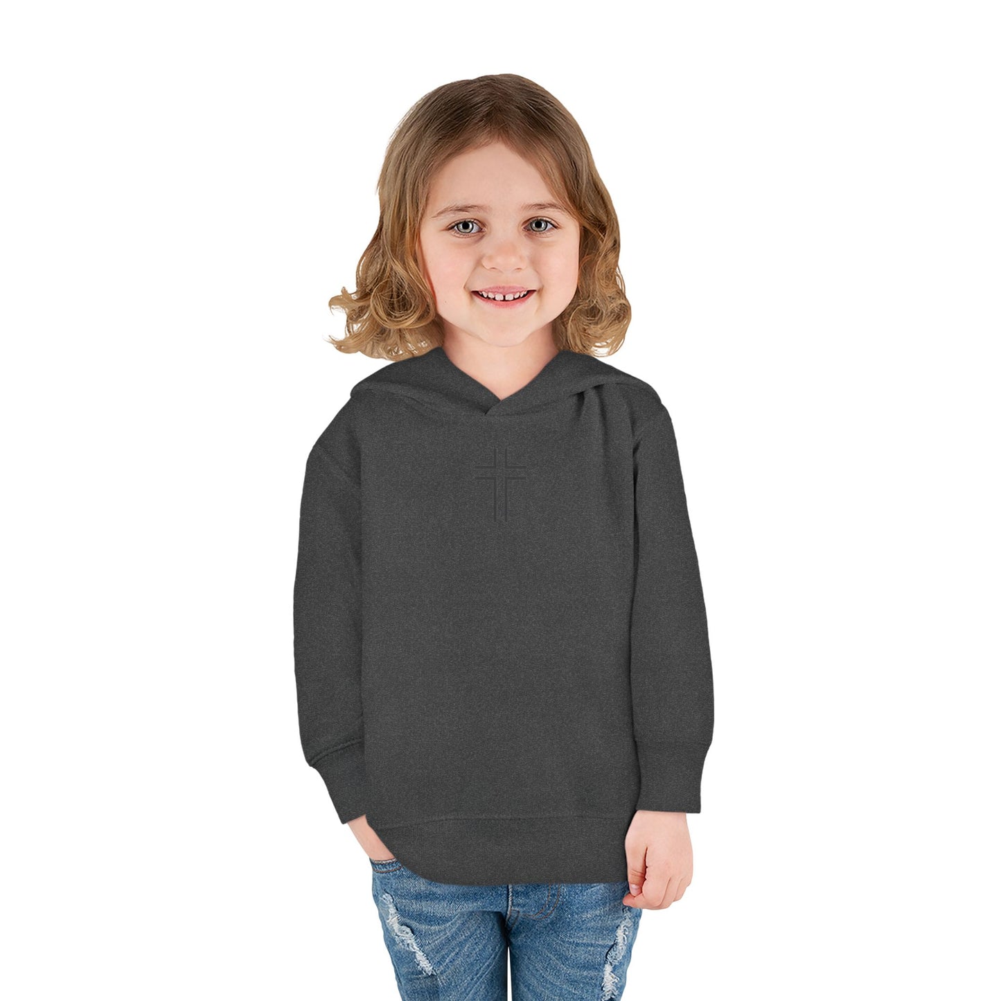 Minimalist | Toddler Fleece Hoodie with Cross Design