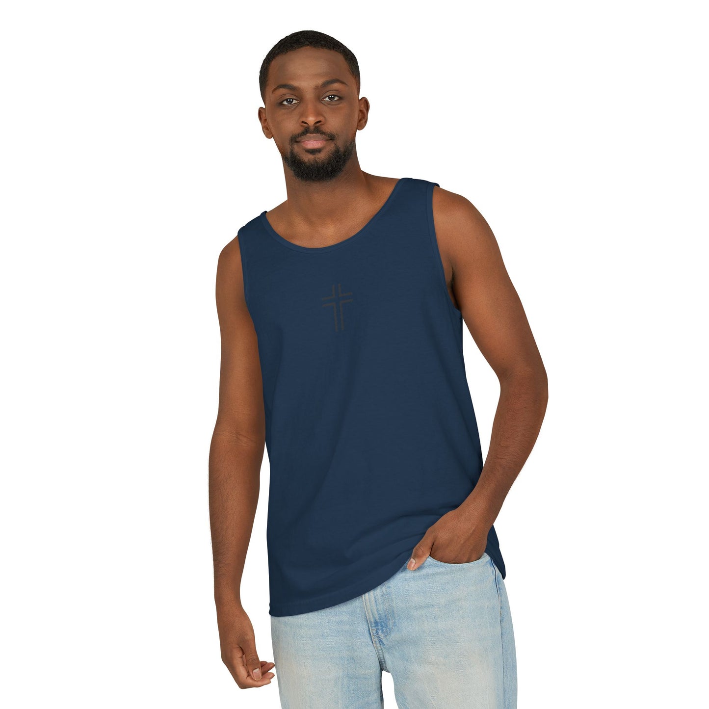 Minimalist | Unisex Cross Design Tank Top