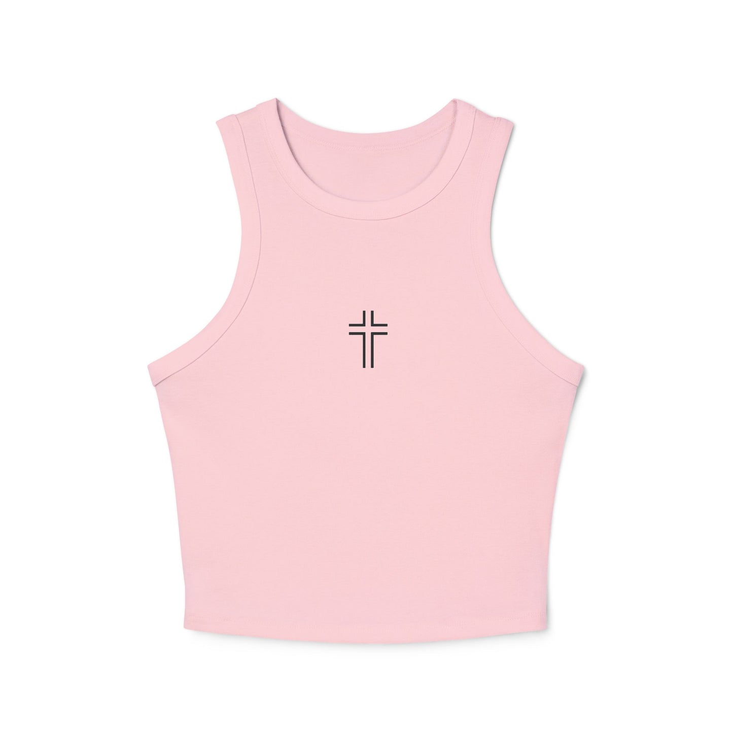 Minimalist | Women's Micro Rib Racer Cross Design Tank Top