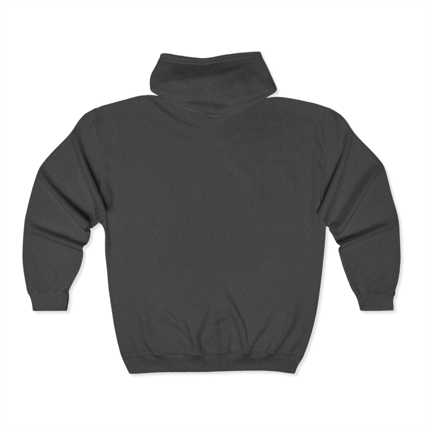 Minimalist | Unisex Full Zip Hooded Sweatshirt with Cross Design