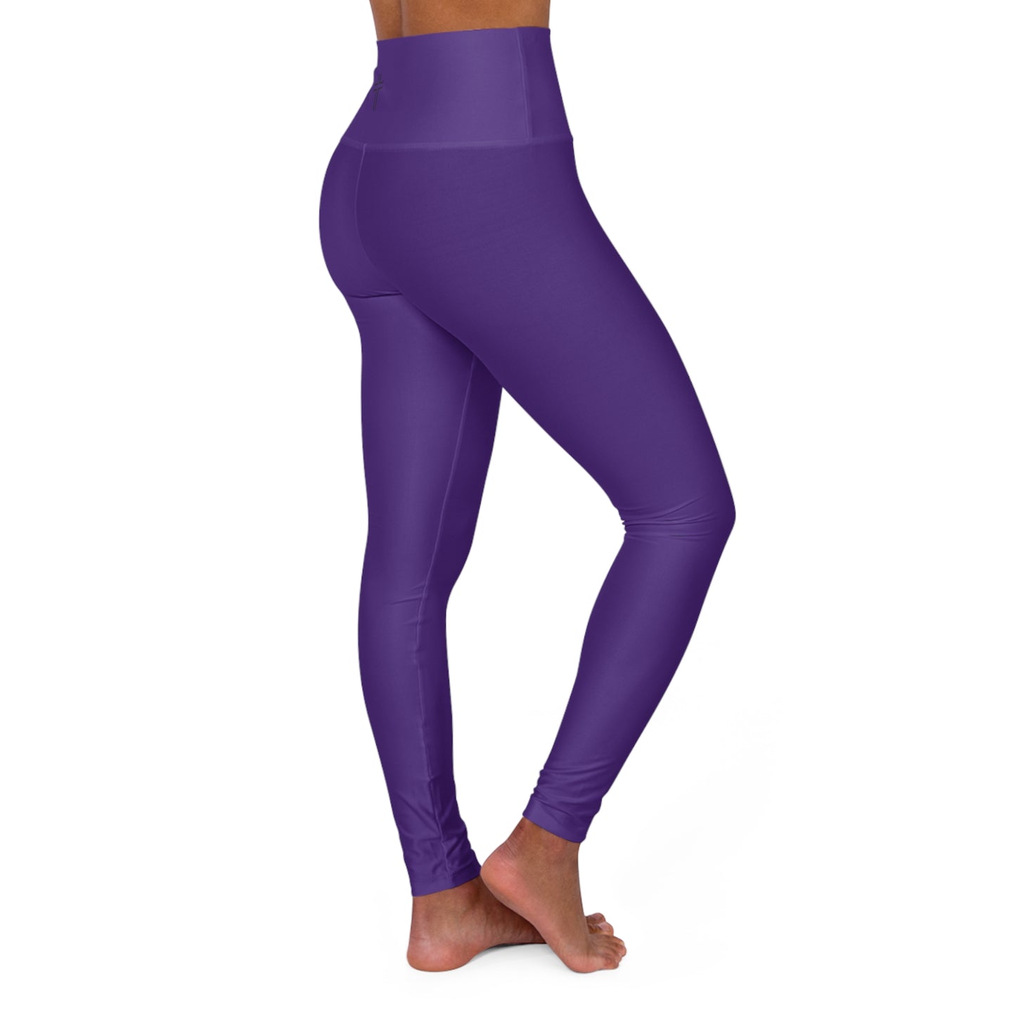 Minimalist | Color High Waisted Fitness Leggings with Cross Design - Perfect for Faith & Fitness