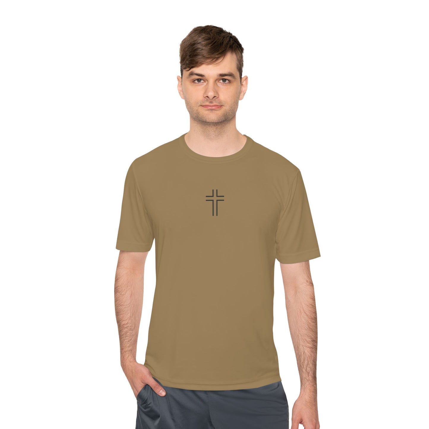 Minimalist | Unisex Moisture Wicking Tee with Cross Design