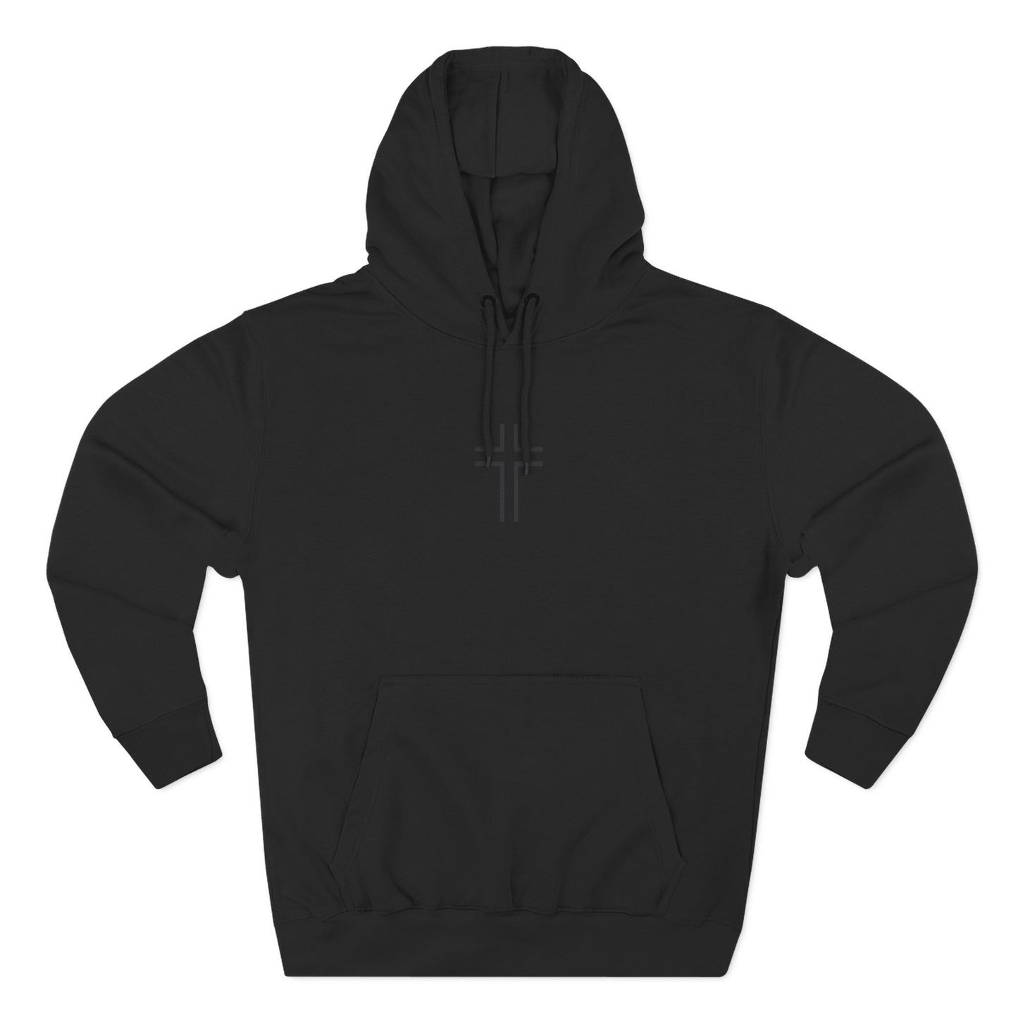 Minimalist | Unisex Fleece Hoodie with Cross Design