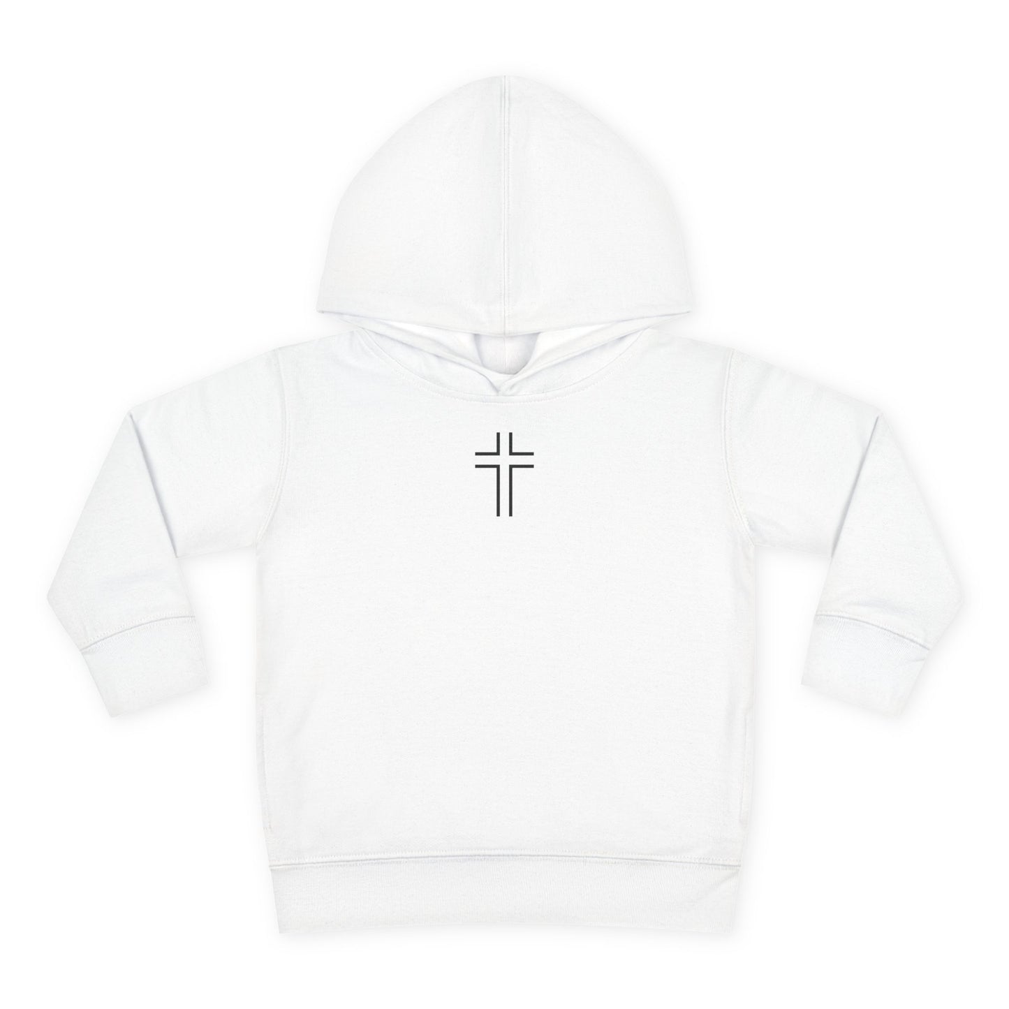 Minimalist | Toddler Fleece Hoodie with Cross Design