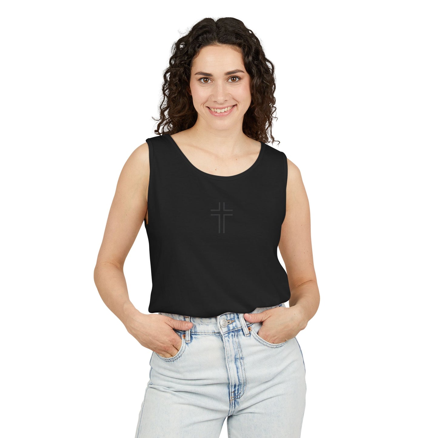 Minimalist | Unisex Cross Design Tank Top