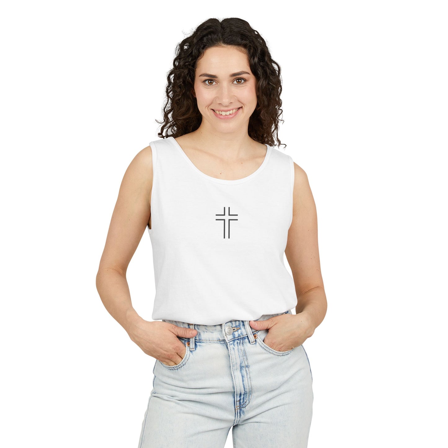 Minimalist | Unisex Cross Design Tank Top