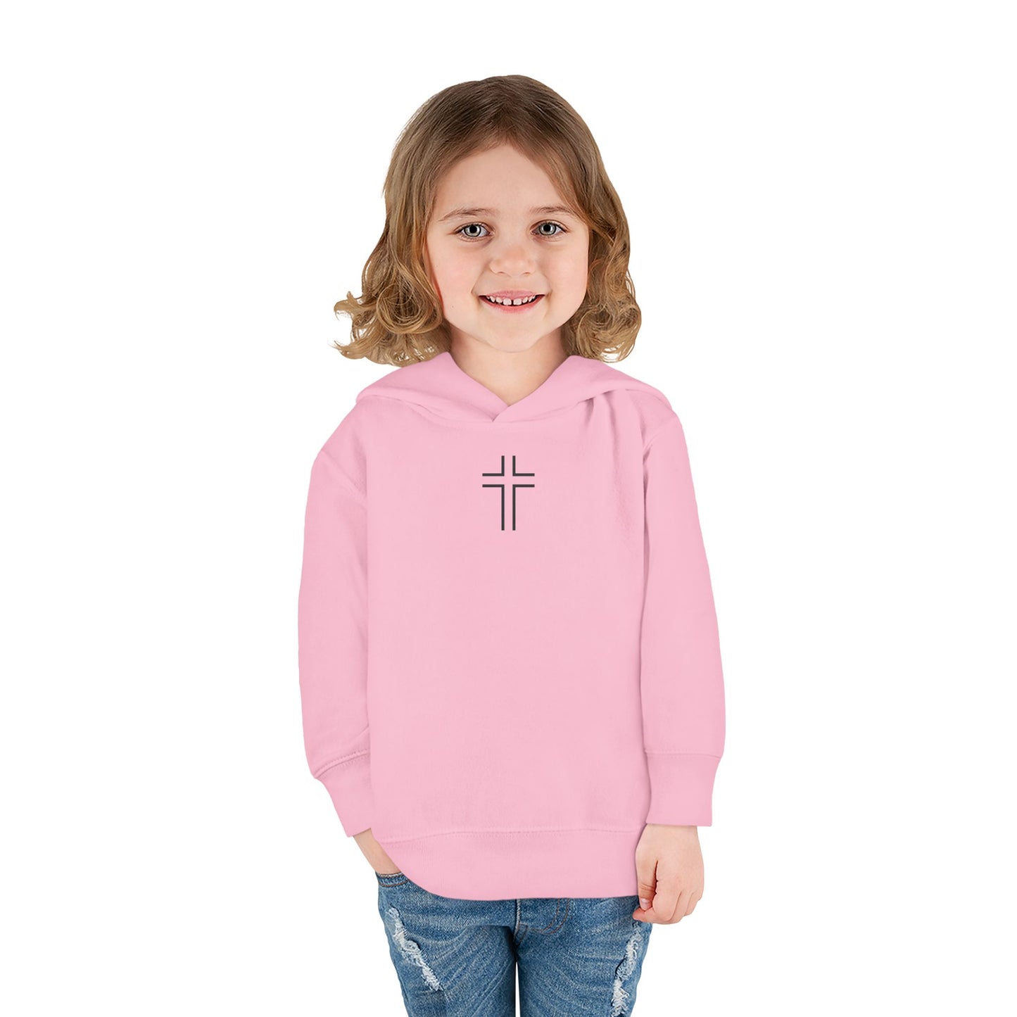 Minimalist | Toddler Fleece Hoodie with Cross Design