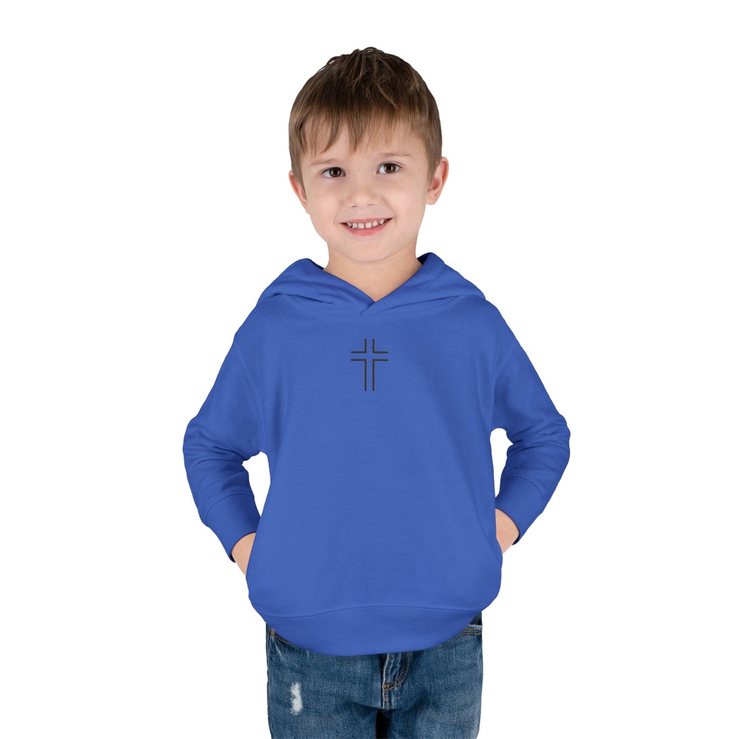 Minimalist | Toddler Fleece Hoodie with Cross Design