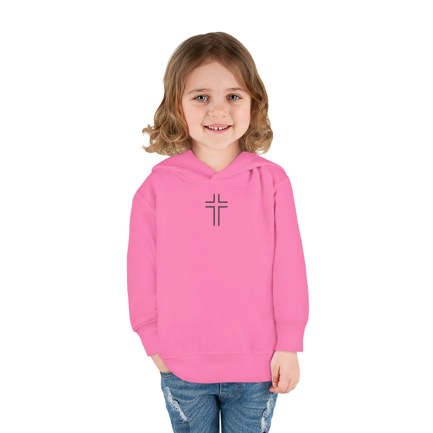 Minimalist | Toddler Fleece Hoodie with Cross Design