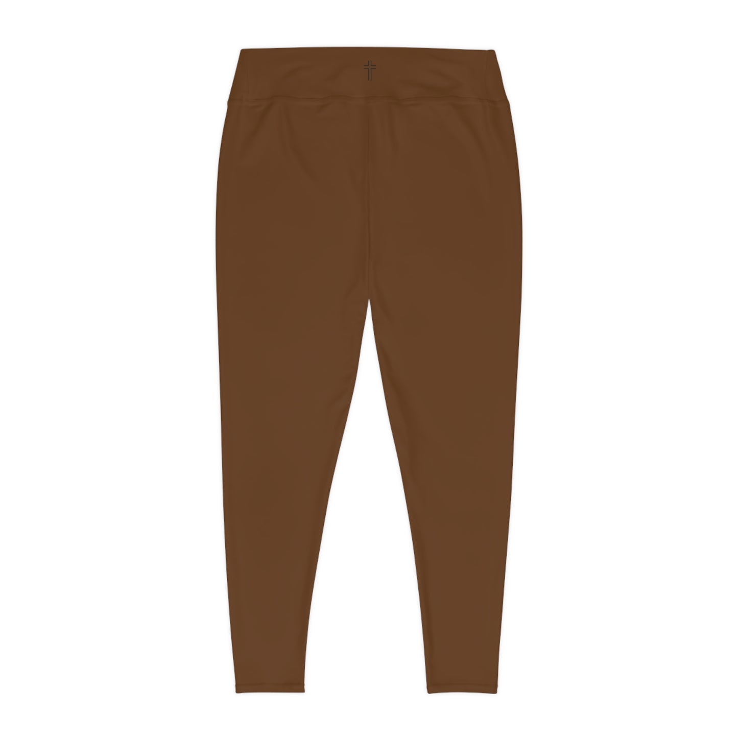 Minimalist | Muted Plus Size High Waisted Fitness Leggings with Cross Design - Perfect for Faith & Fitness