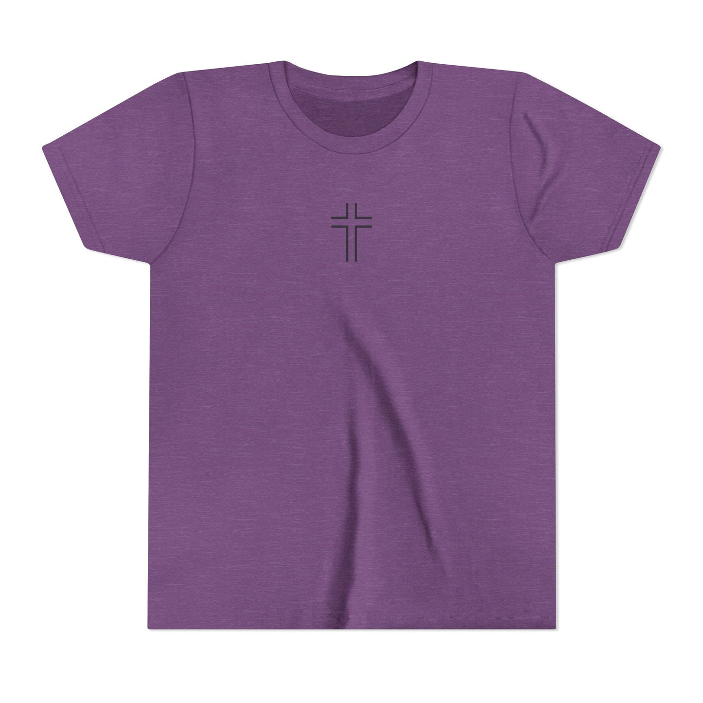 Minimalist | Youth Unisex Short Sleeve Tee with Cross Design
