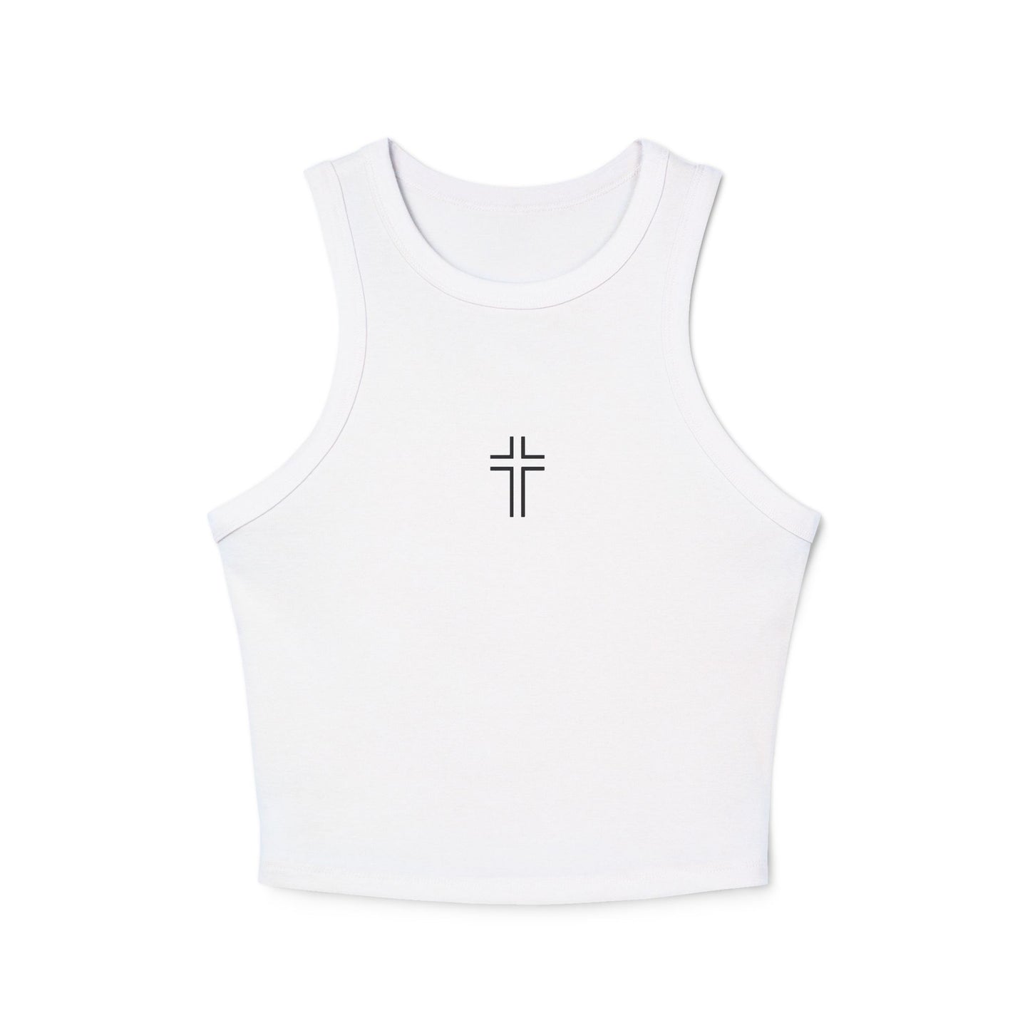 Minimalist | Women's Micro Rib Racer Cross Design Tank Top