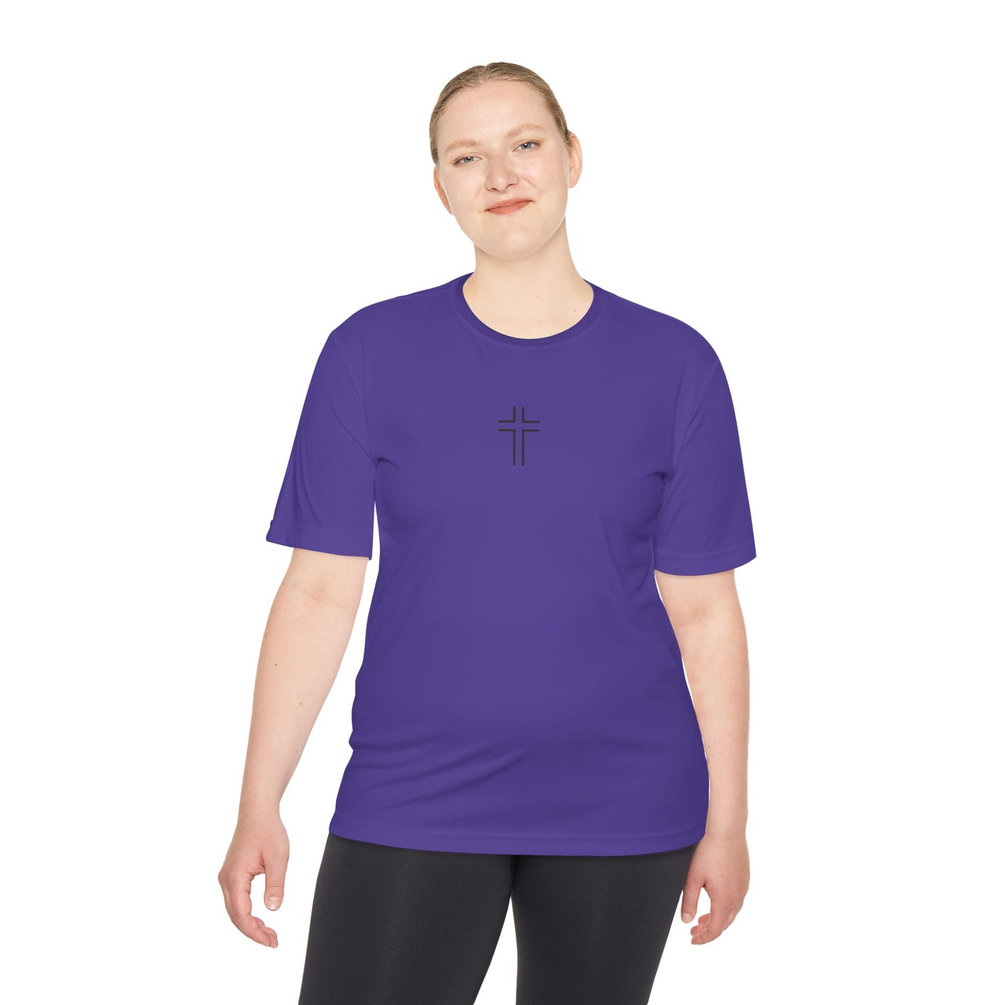 Minimalist | Unisex Moisture Wicking Tee with Cross Design