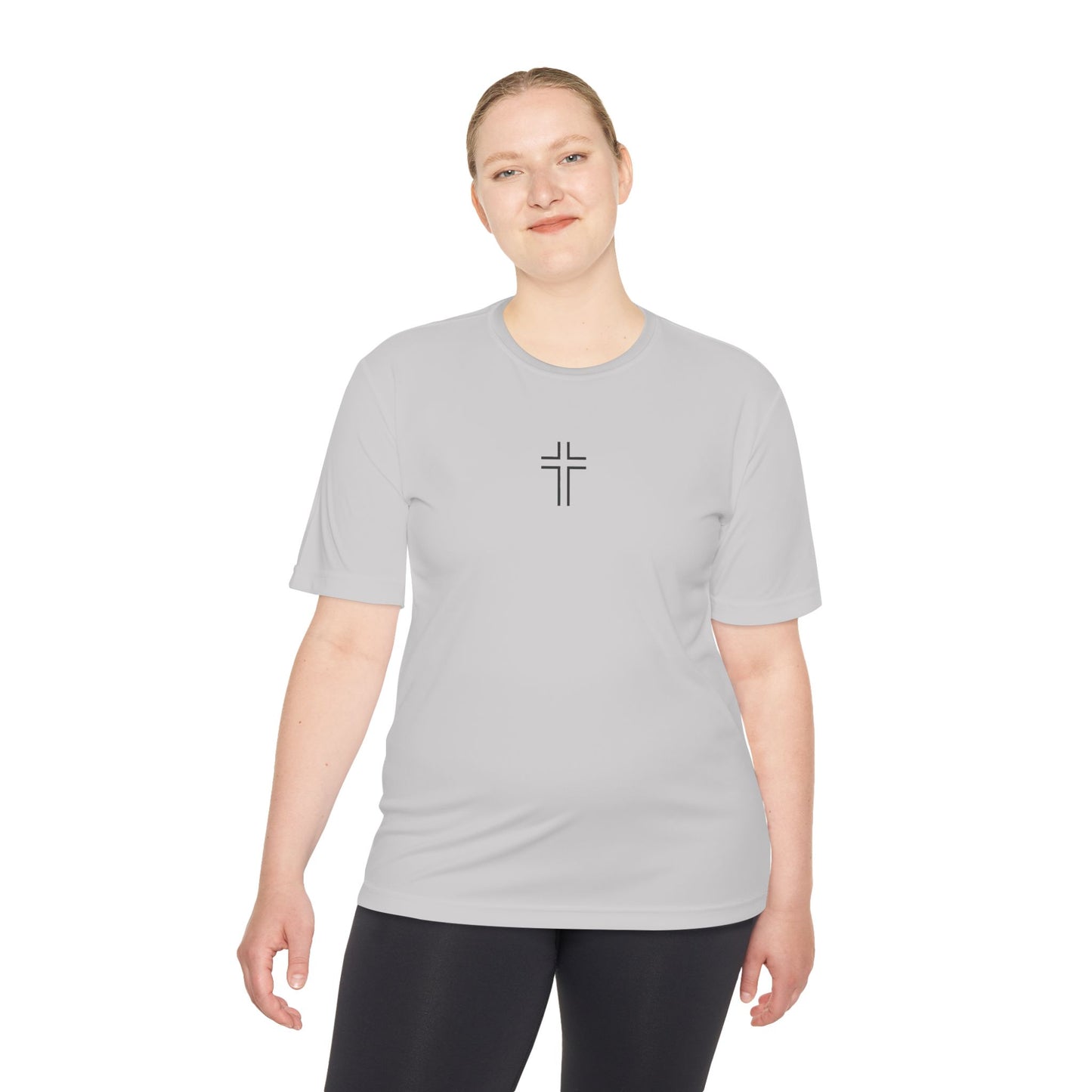 Minimalist | Unisex Moisture Wicking Tee with Cross Design