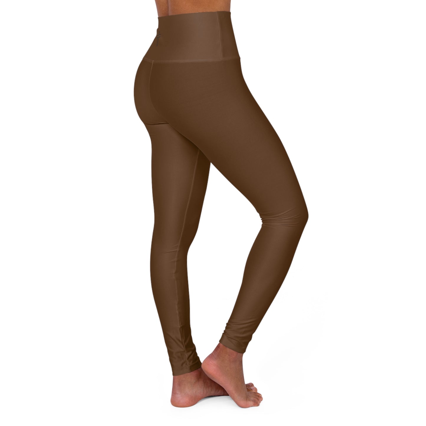 Minimalist | Muted High Waisted Fitness Leggings with Cross Design - Perfect for Faith & Fitness