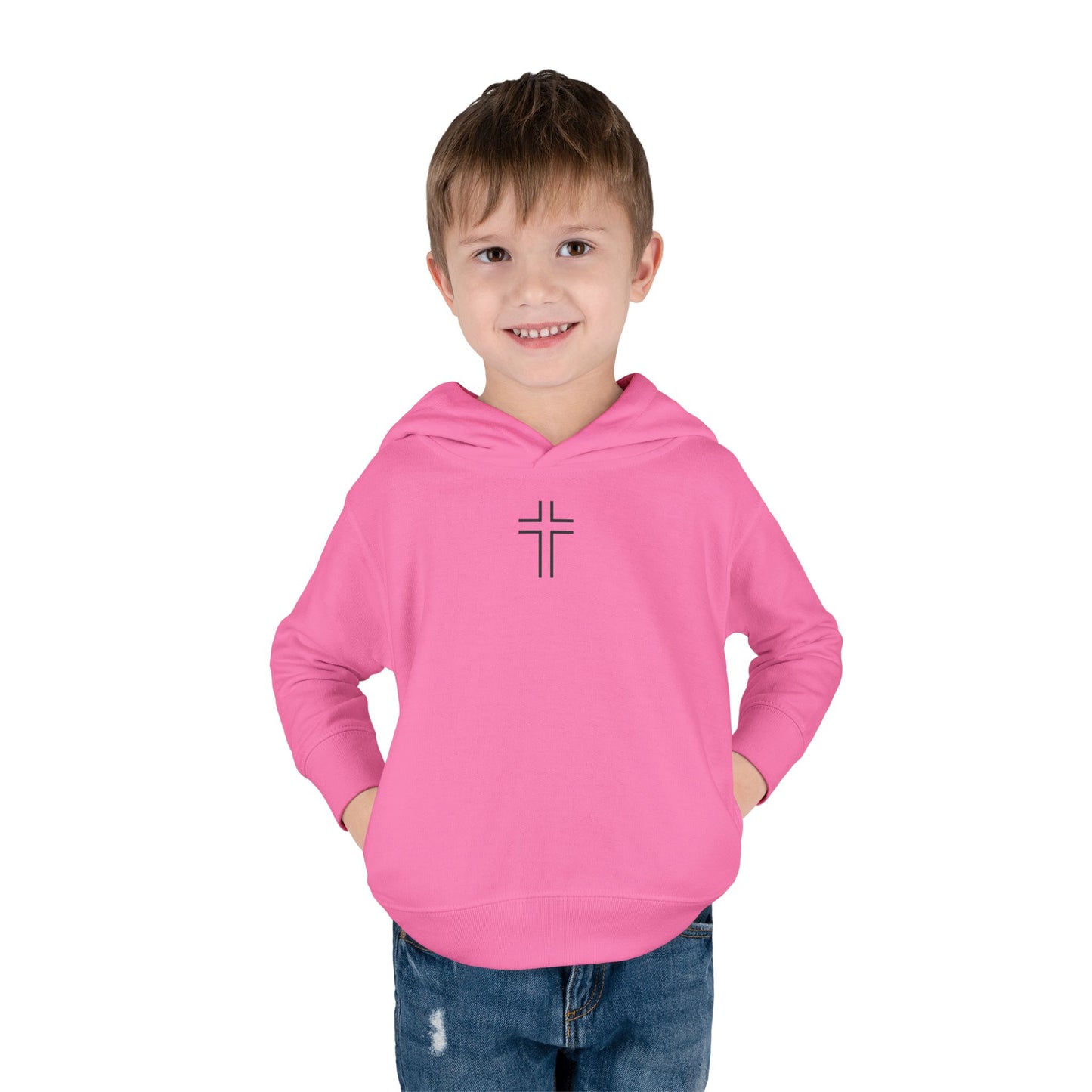 Minimalist | Toddler Fleece Hoodie with Cross Design