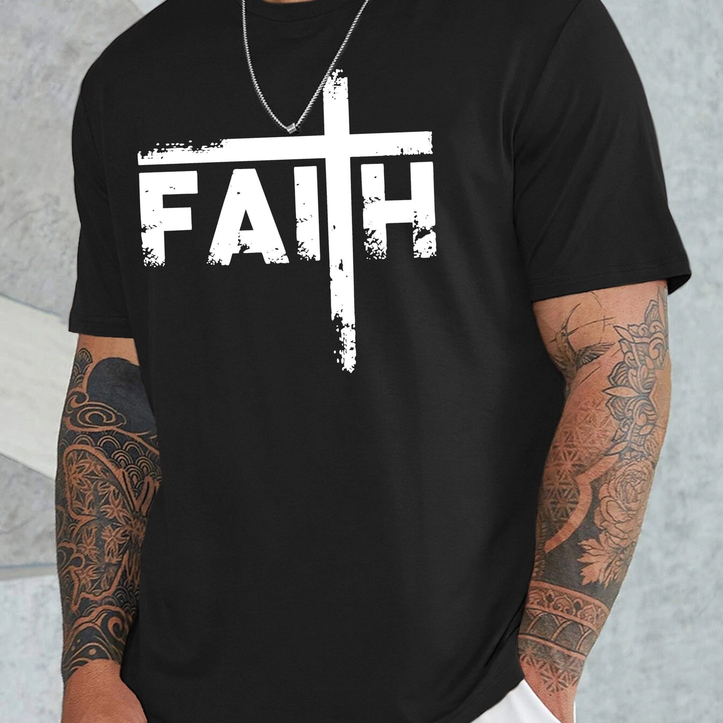 Plus Size Men's FAITH Casual T-Shirt