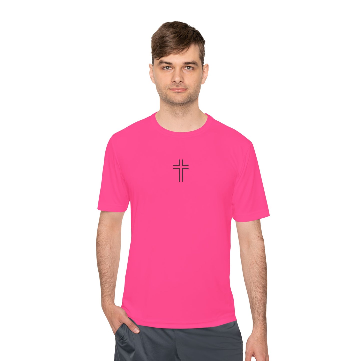 Minimalist | Unisex Moisture Wicking Tee with Cross Design