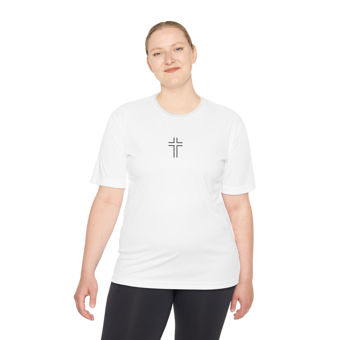 Minimalist | Unisex Moisture Wicking Tee with Cross Design