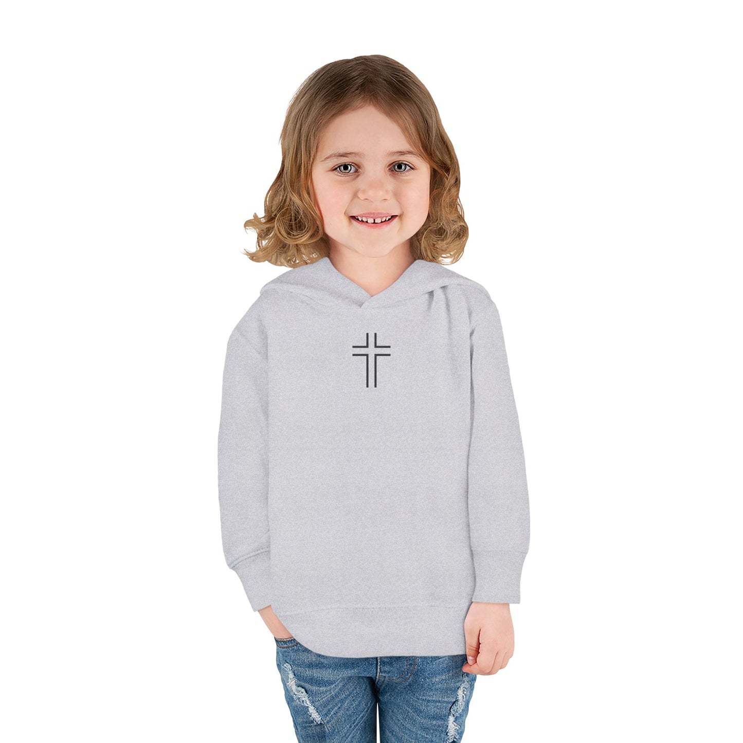 Minimalist | Toddler Fleece Hoodie with Cross Design