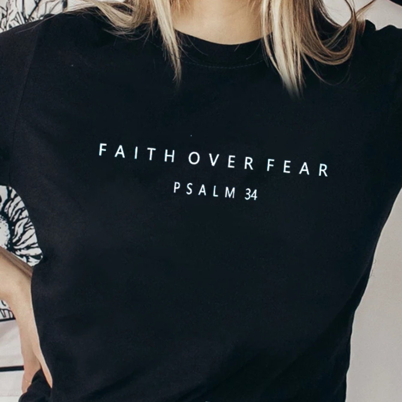 Faith Over Fear Minimalist Women's Graphic Tee