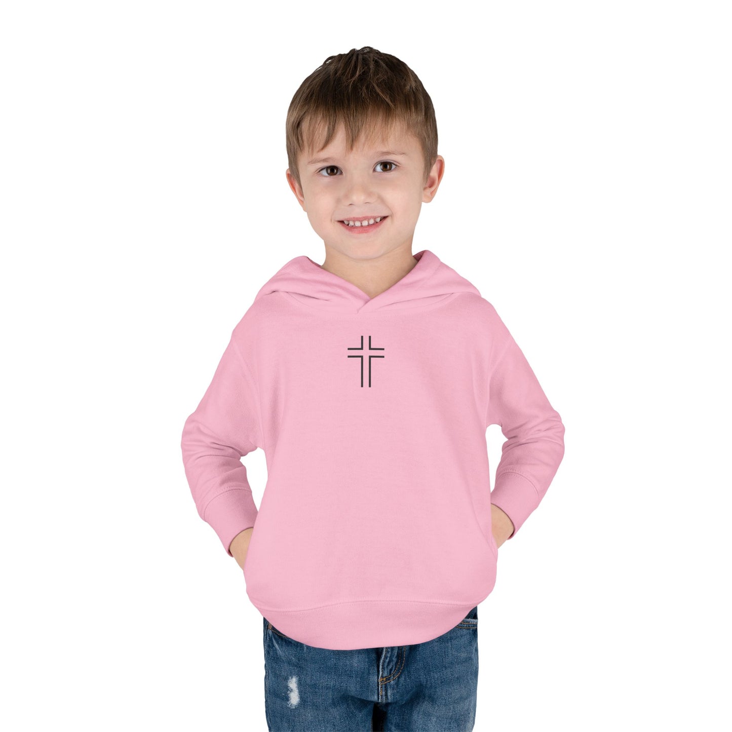 Minimalist | Toddler Fleece Hoodie with Cross Design