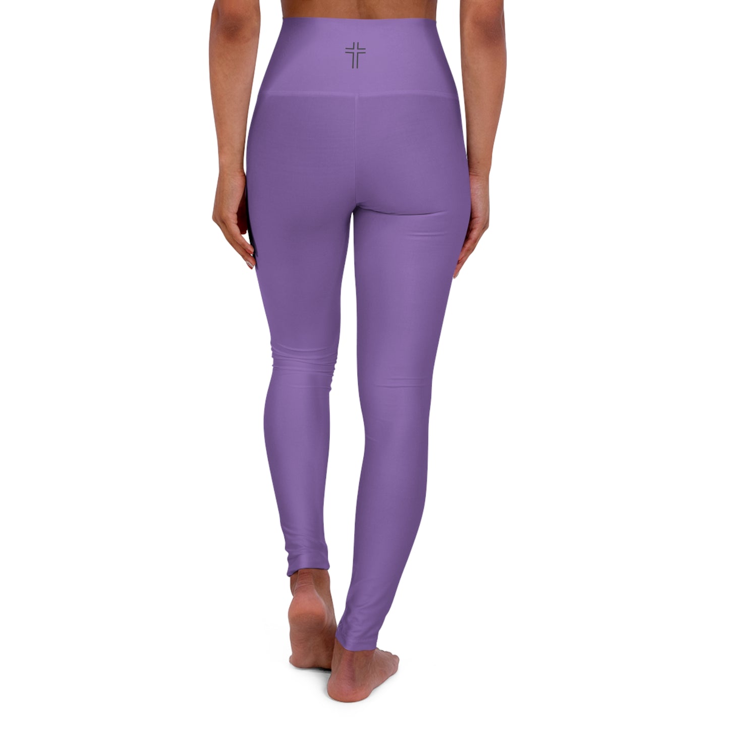 Minimalist | Color High Waisted Fitness Leggings with Cross Design - Perfect for Faith & Fitness