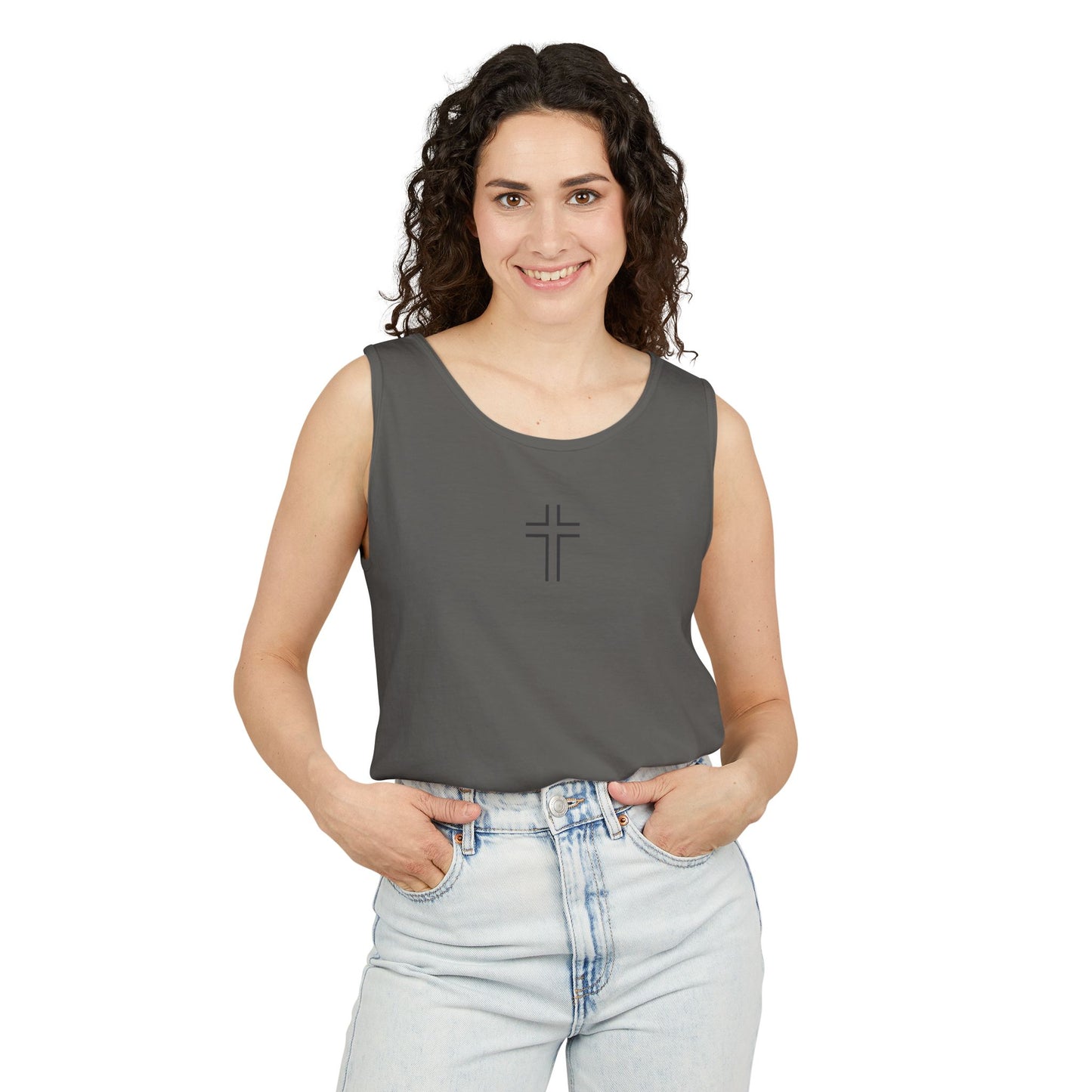 Minimalist | Unisex Cross Design Tank Top
