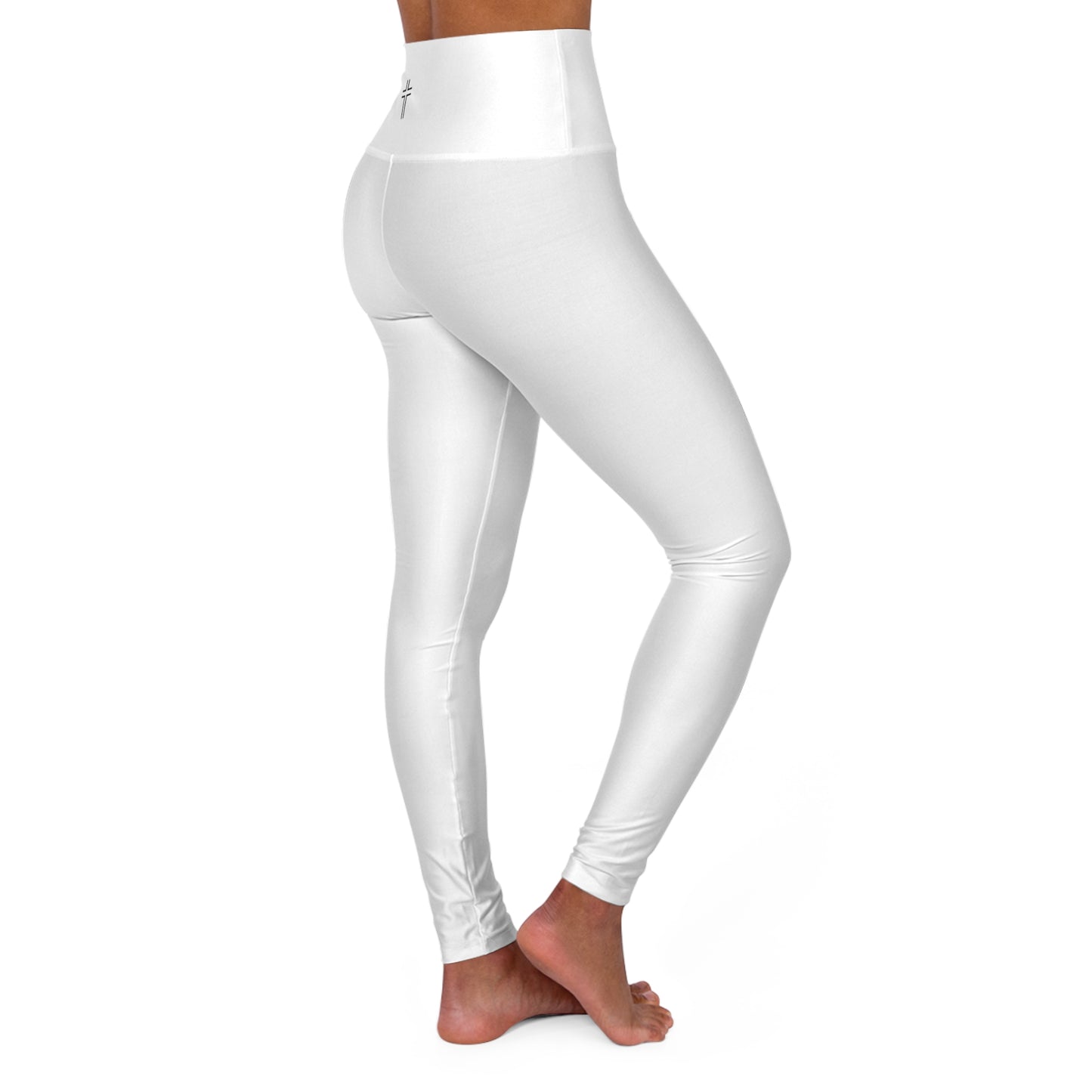 Minimalist | Muted High Waisted Fitness Leggings with Cross Design - Perfect for Faith & Fitness