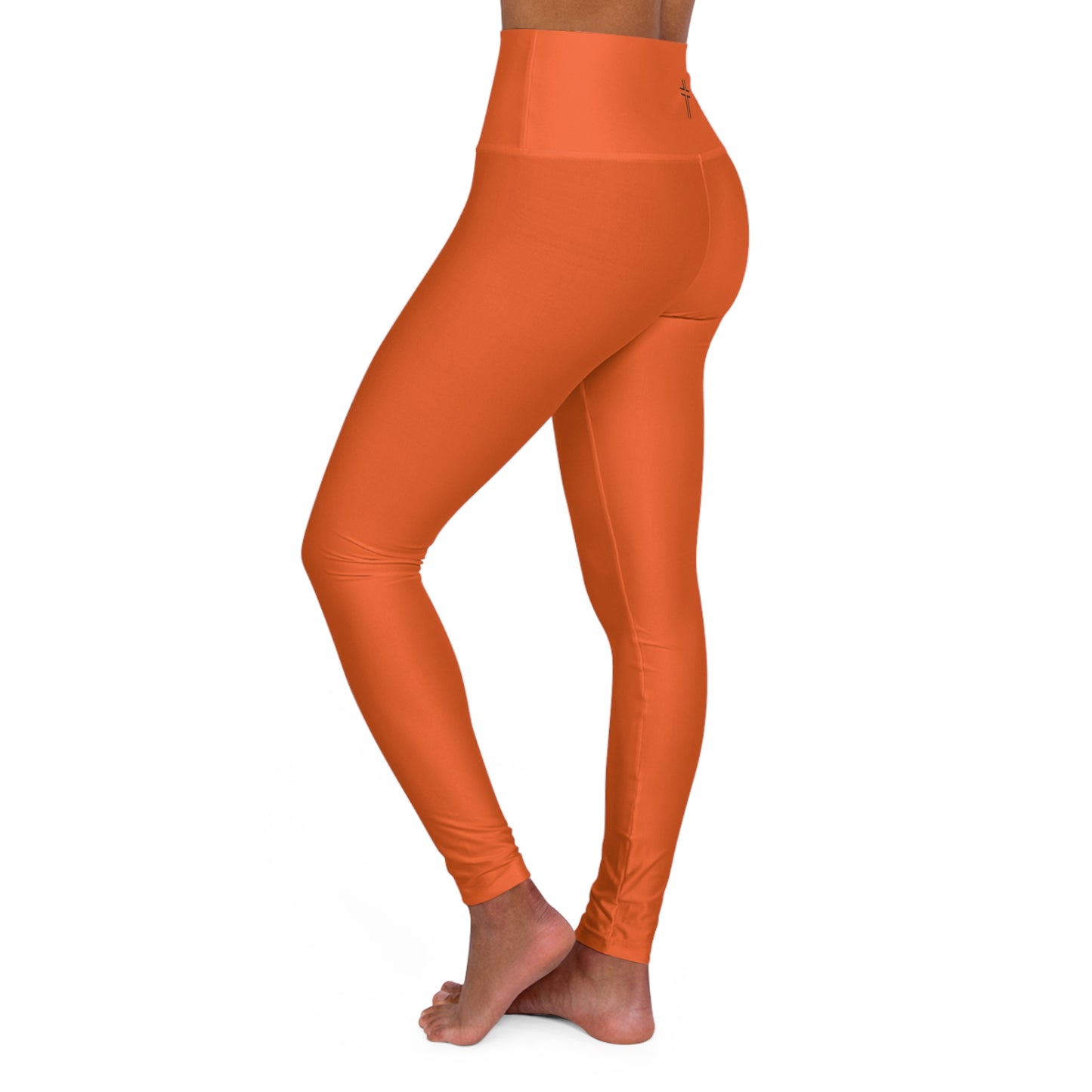 Minimalist | Color High Waisted Fitness Leggings with Cross Design - Perfect for Faith & Fitness