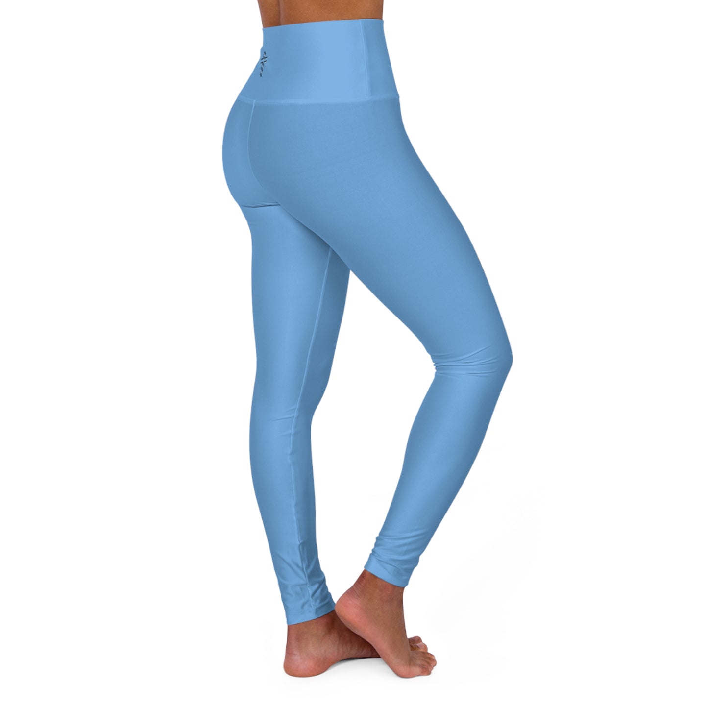 Minimalist | Color High Waisted Fitness Leggings with Cross Design - Perfect for Faith & Fitness
